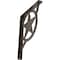 Ekena Millwork Austin Wrought Iron Bracket, (Single center brace), Antiqued Pale Gold 1 1/2"W x 10"D x 12"H BKTM01X10X12SAUAPG - alternate 1